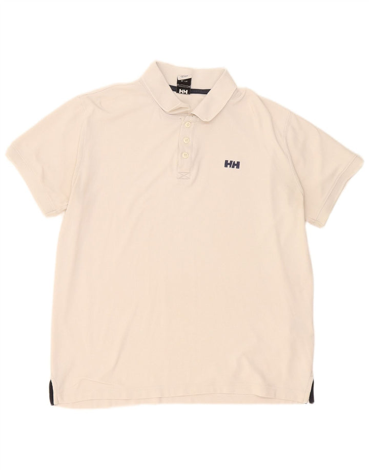 Мужская рубашка-поло Helly Hansen XL из белого полиэстера