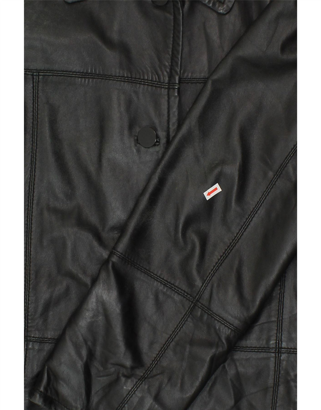 CONBIPEL Womens Leather Coat IT 44 Medium Black Leather Vintage Conbipel and Second-Hand Conbipel from Messina Hembry 