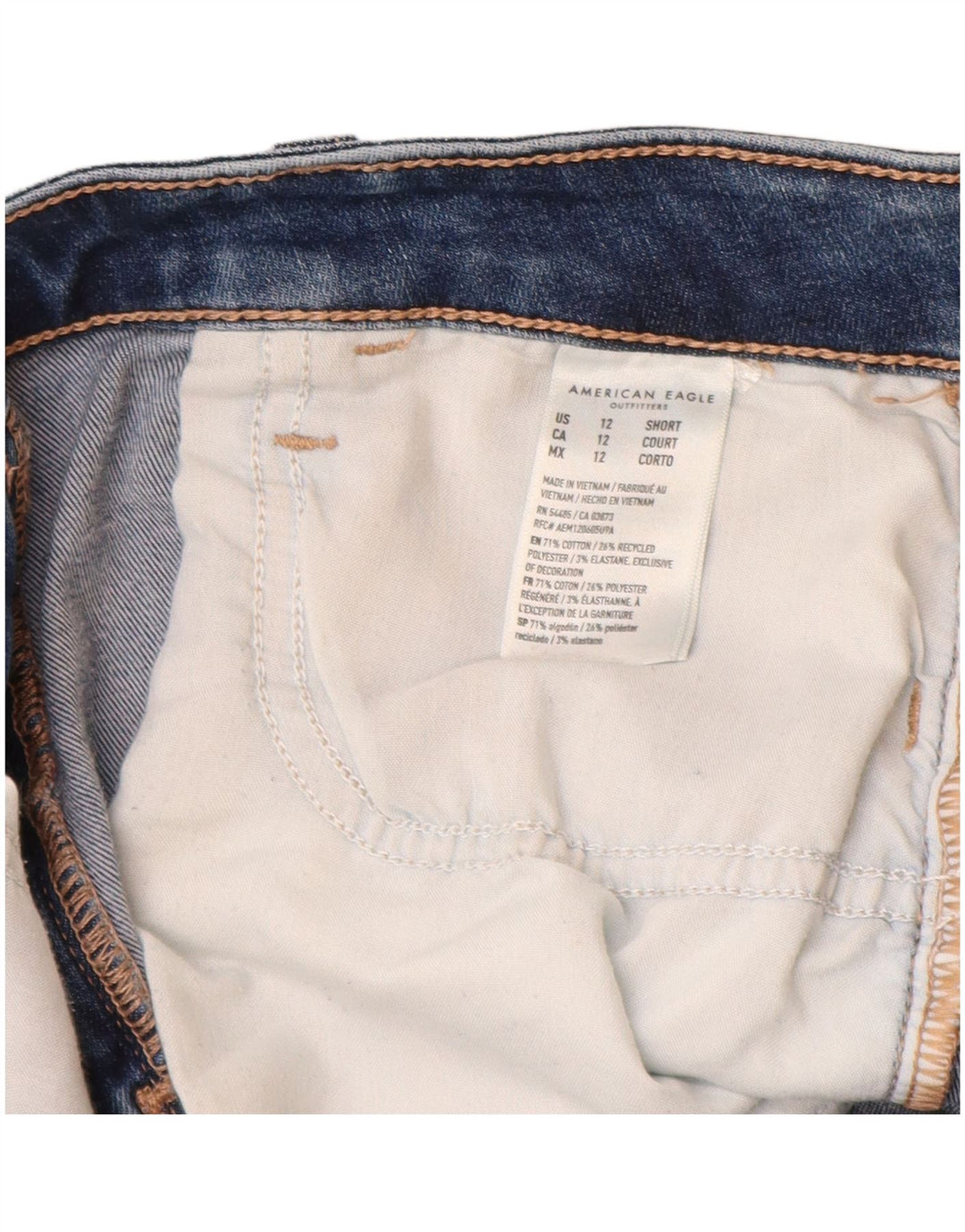 Женские джинсы скинни American Eagle США 12, большие размеры W30 L27, синий хлопок