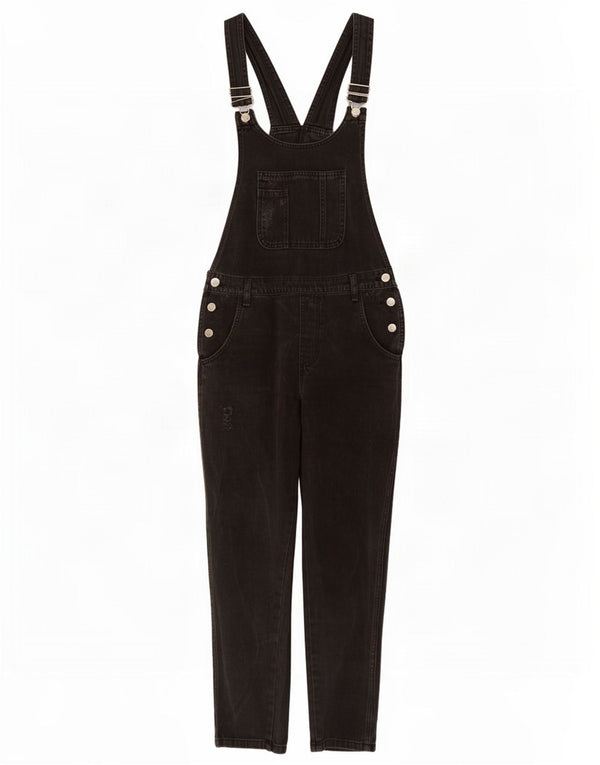 Женские мотокомбинезоны Topshop зауженные джинсы UK 10 Small W32 L25, черные