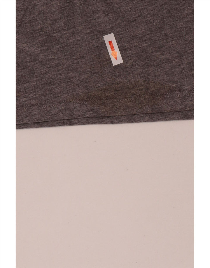Мужская футболка Nike Dri Fit с рисунком, хлопковый топ среднего серого цвета