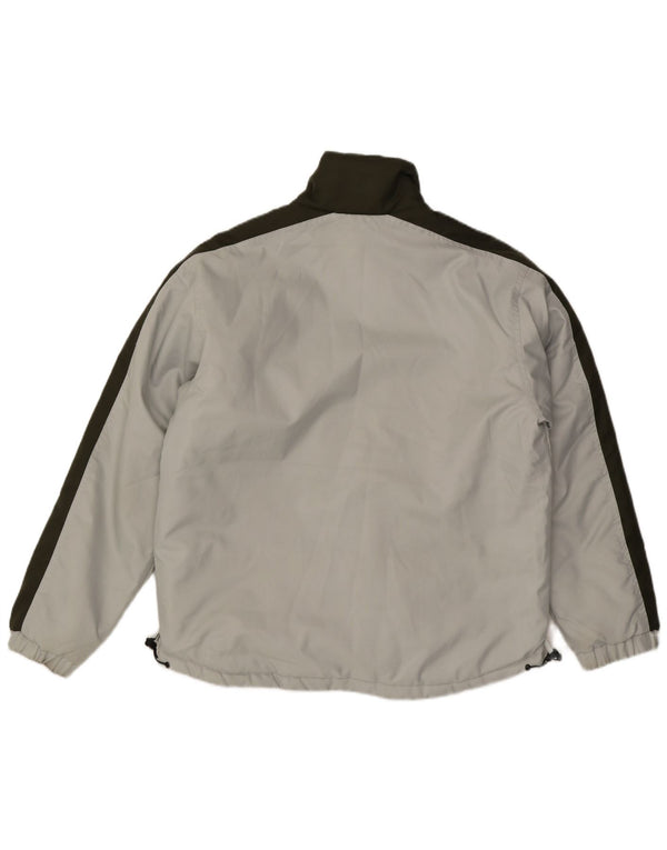 Мужская ветровка KAPPA UK 38, средний серый цвет, полиэстер с цветными блоками