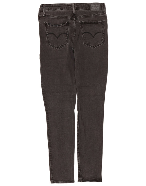 LEVI'S Womens 721 High Rise Skinny Jeans W31 L30 Black Cotton