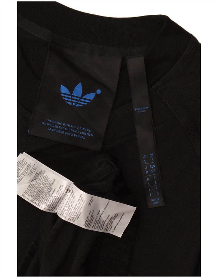 Adidas Мужская толстовка с коротким рукавом, маленький черный хлопковый джемпер