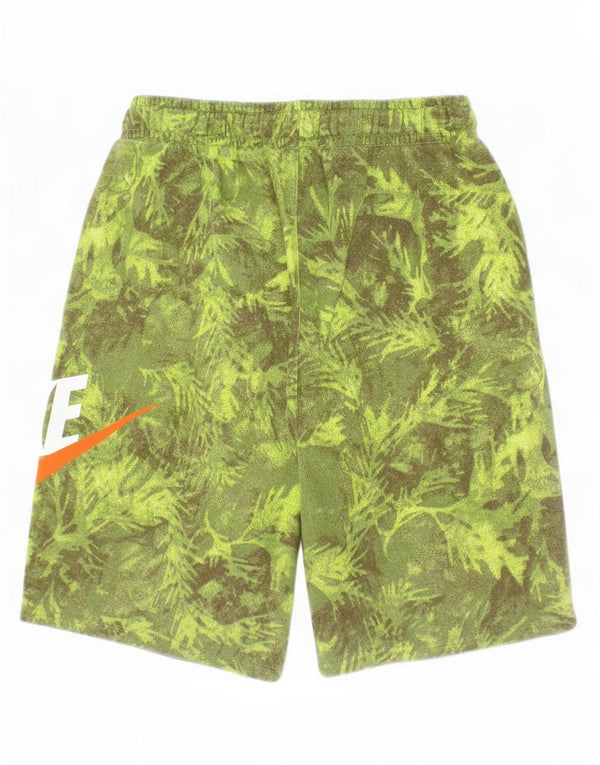 Спортивные шорты Nike с графическим рисунком для мальчиков 13–14 лет, XL, зеленый камуфляжный хлопок, хлопок