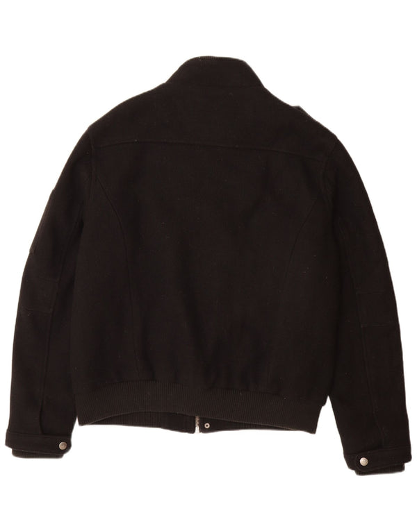 Мужская куртка-бомбер ANGELO LITRICO UK 42 XL, черная шерсть