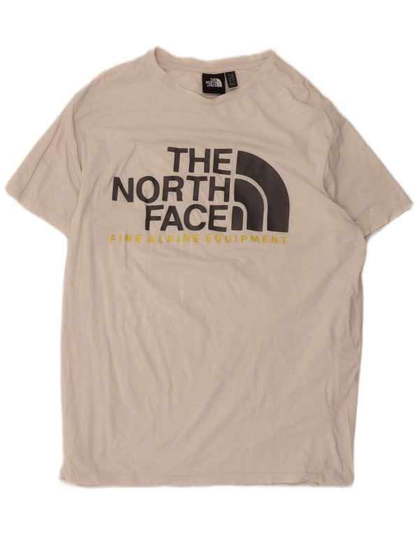 Мужская футболка с рисунком The North Face, 2XL, белый хлопок