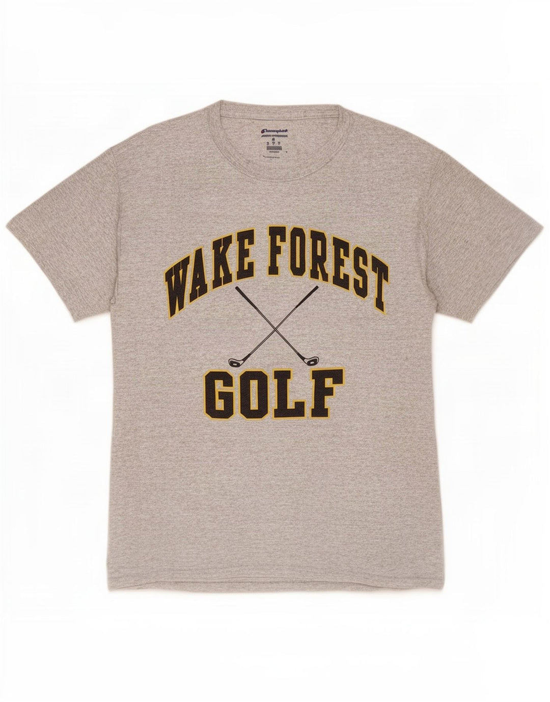 Мужская футболка с рисунком Champion Wake Forest Golf, средний серый, в крапинку