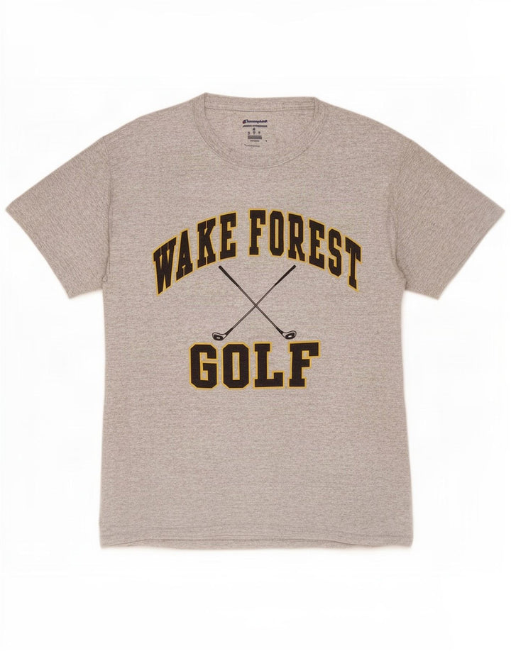 Мужская футболка с рисунком Champion Wake Forest Golf, средний серый, в крапинку