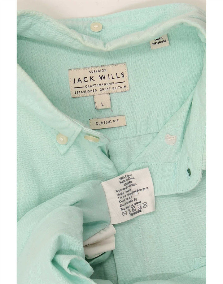 Мужская рубашка классического кроя Jack Wills, большой бирюзовый хлопок