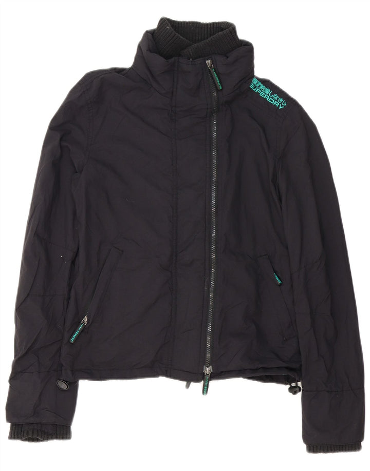 Женская ветровка с рисунком Superdry UK 10, маленькая черная полиэстер