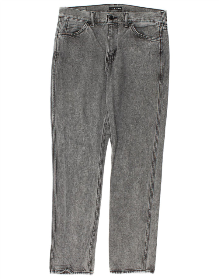 Мужские узкие джинсы Levi's W33 L32 Серые хлопковые