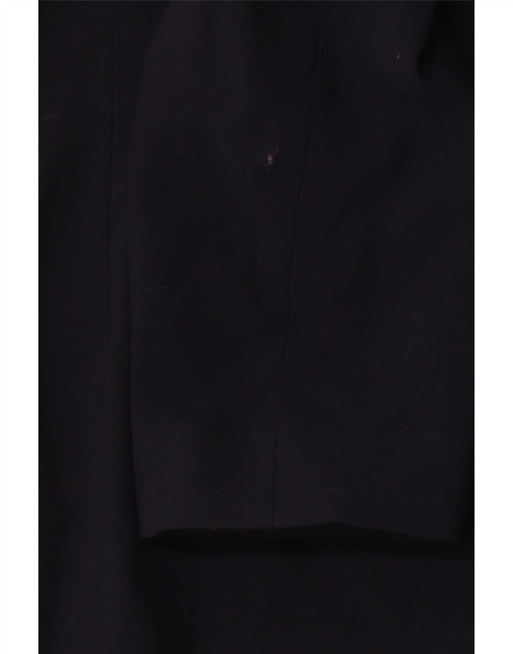 LAURA ASHLEY Женский пиджак на 4 пуговицах, Великобритания 16, большой темно-синий, вискоза