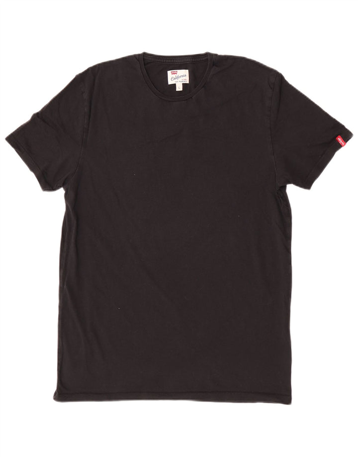 Женская футболка Levi's Top UK 14, большой черный хлопок