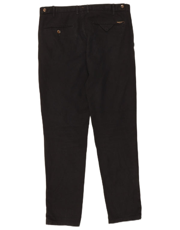 Мужские узкие костюмные брюки Zara EU 40 Medium W31 L30, черный полиэстер
