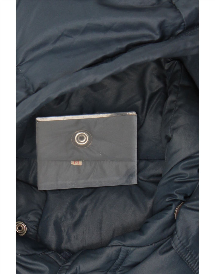 Мужская стеганая куртка с капюшоном VINTAGE UK 38 Medium Navy Blue