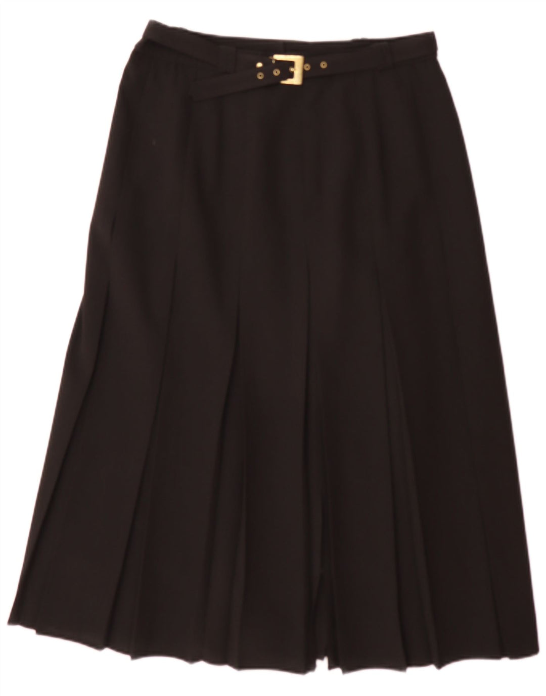 ВИНТАЖНАЯ женская плиссированная юбка-трапеция UK 16, большая W32, черный полиэстер