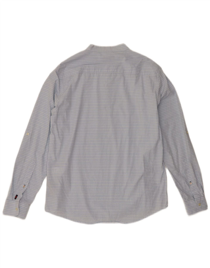 Мужская пуловерная рубашка Kappa, большая синяя хлопковая полоска