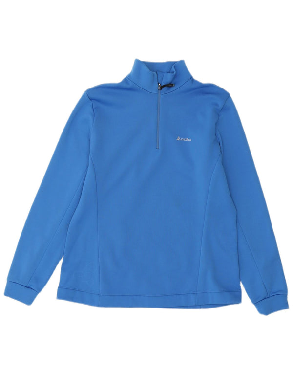 Женский свитер Odlo с воротником на молнии, Великобритания, 18 XL, синий полиэстер