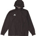 Мужская дождевик ADIDAS с капюшоном UK 38, средний черный, полиэстер