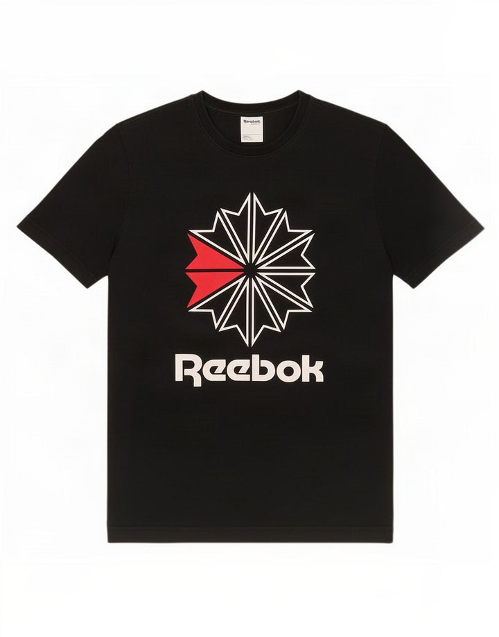 Мужская футболка с рисунком Reebok, средний черный