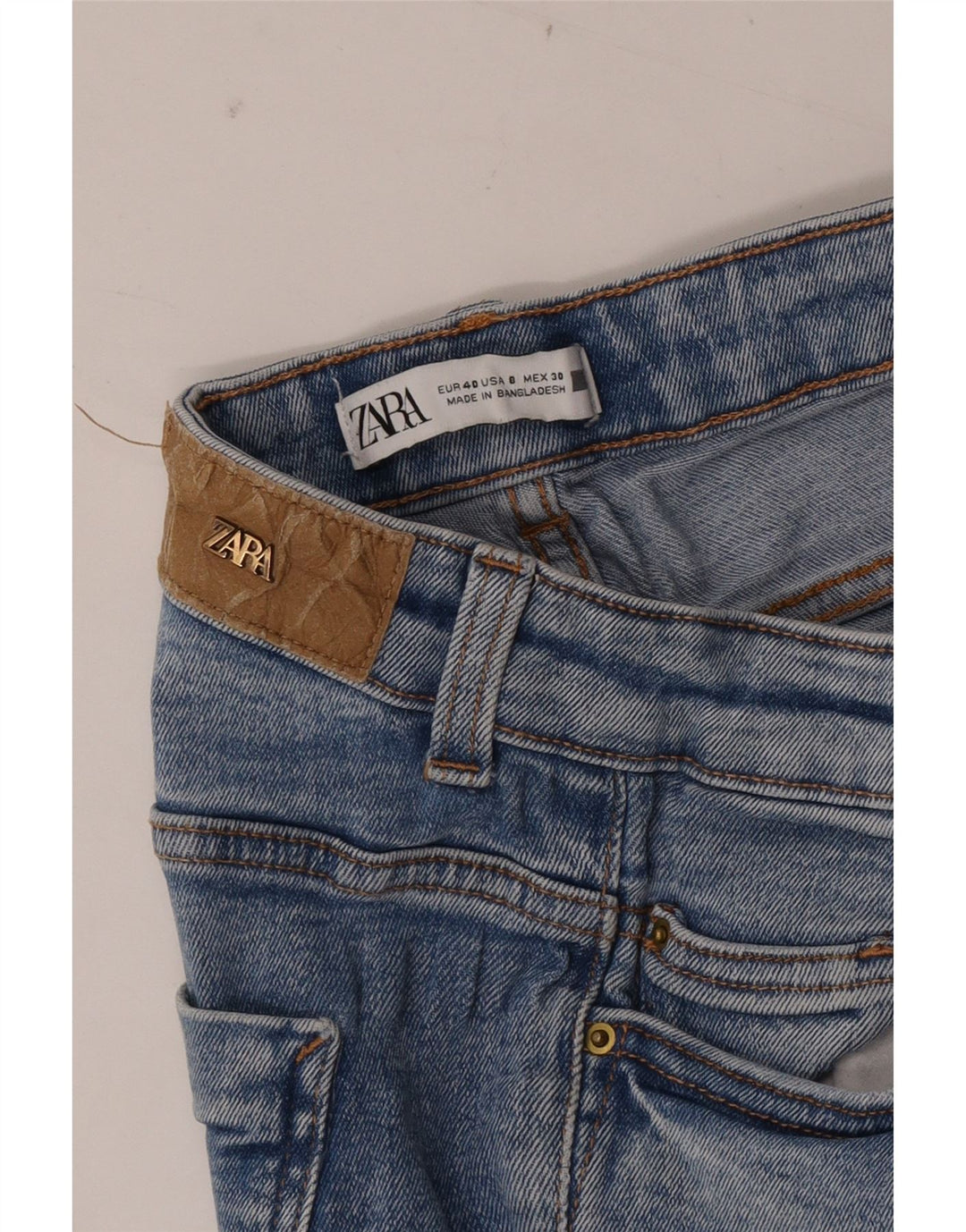 Женские узкие джинсы Zara EU 40 Medium W30 L27 Синие, хлопок