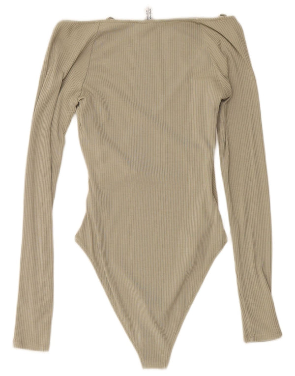 & OTHER STORIES Женское боди с длинными рукавами UK 10, маленький зеленый модал