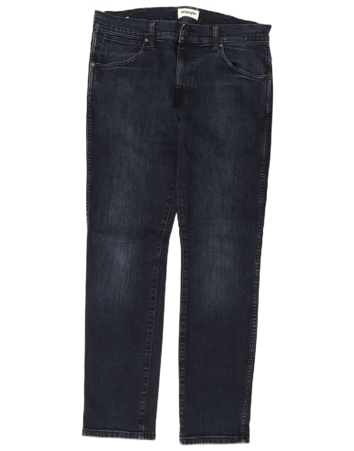 Мужские джинсы WRANGLER Larston Slim W32 L32, синий хлопок