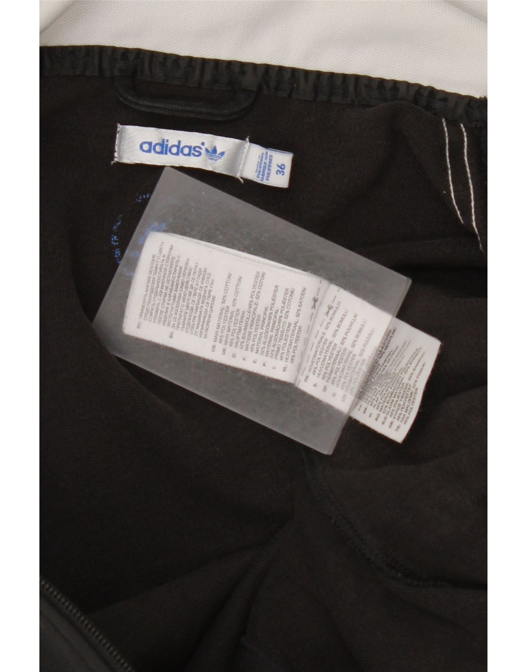 Женский спортивный костюм ADIDAS, верхняя куртка EU 36, маленький черный хлопок с цветными блоками