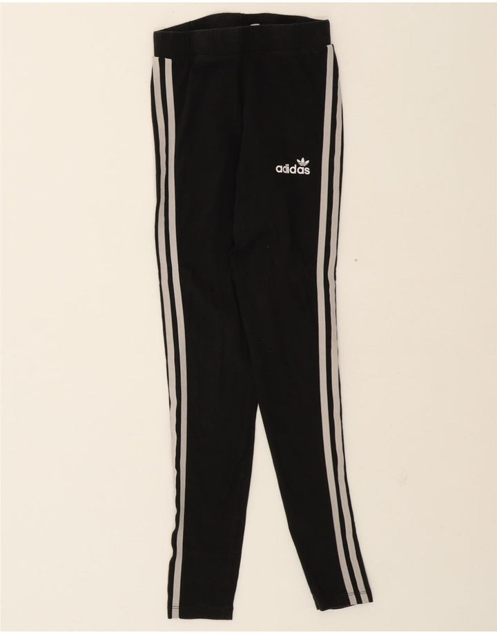 ADIDAS Womens Leggings UK 10 Small Black Cotton Vintage Adidas and Second-Hand Adidas from Messina Hembry 