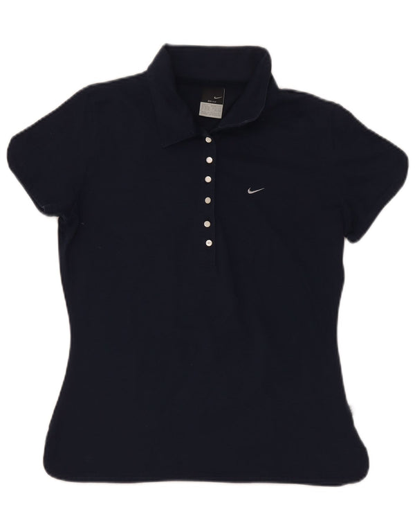 Женская рубашка-поло Nike Dri Fit UK 14/16, большая темно-синяя