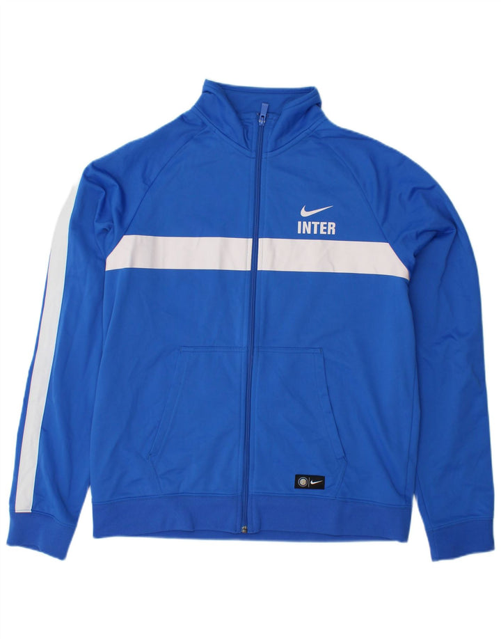 Мужская спортивная куртка с графическим рисунком Nike, большая синяя полиэстер с цветными блоками