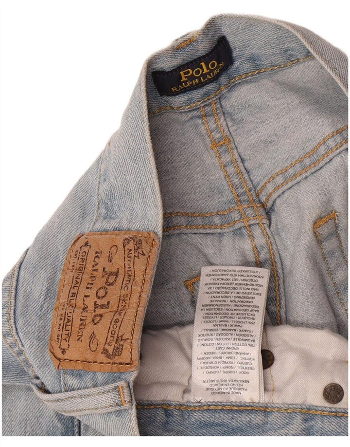 Джинсы женские прямые POLO RALPH LAUREN W26 L26 синие, пэчворк, хлопок