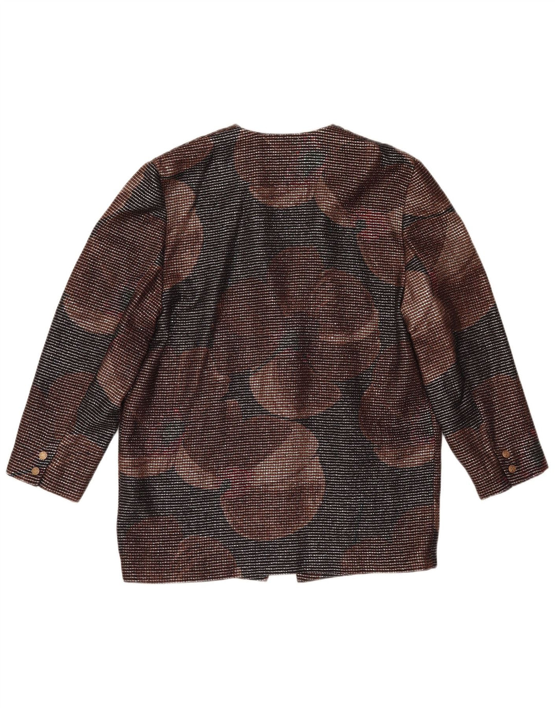 ВИНТАЖНЫЙ женский пиджак на 1 пуговице IT 46, большой разноцветный с геометрическим узором