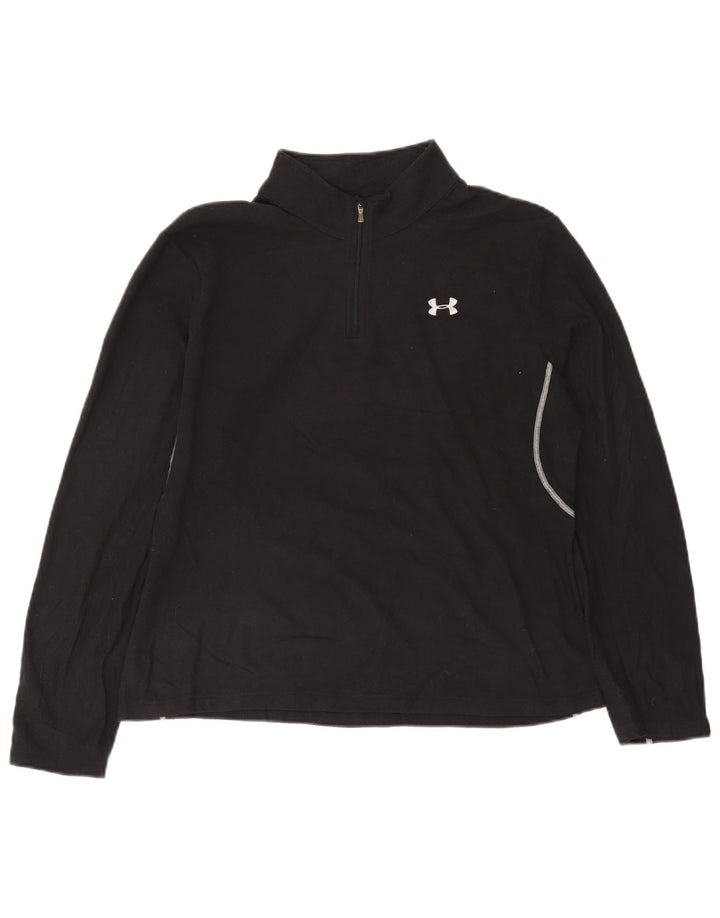 Женский пуловер с воротником на молнии UNDER ARMOR, топ UK 18 XL, темно-синий