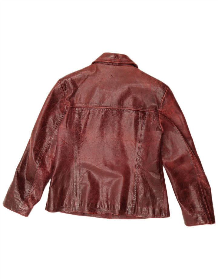 Женская кожаная куртка MDK UK 18 XL бордовая