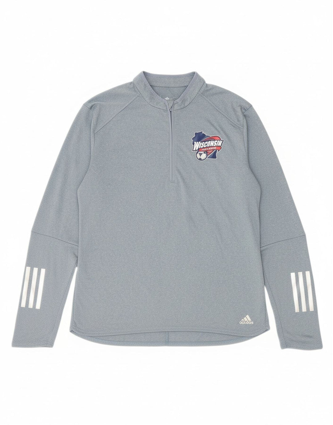 ADIDAS Womens Wisconsin Pullover Tracksuit Top UK 16/18 Large Blue