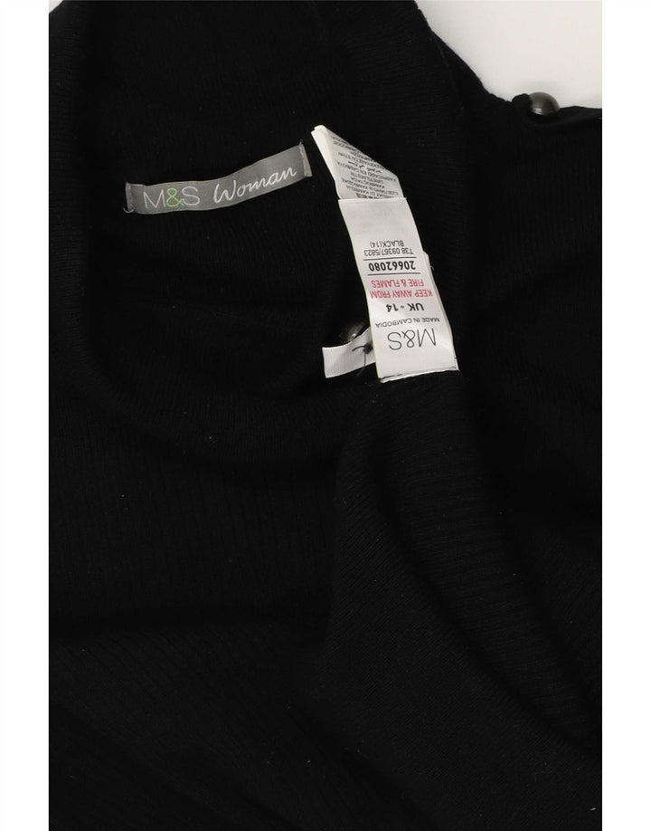 Женский джемпер с высоким воротником Marks & Spencer, Великобритания 14, большой черный