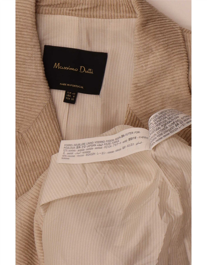 Женский вельветовый пиджак Massimo Dutti EU 40 средний бежевый