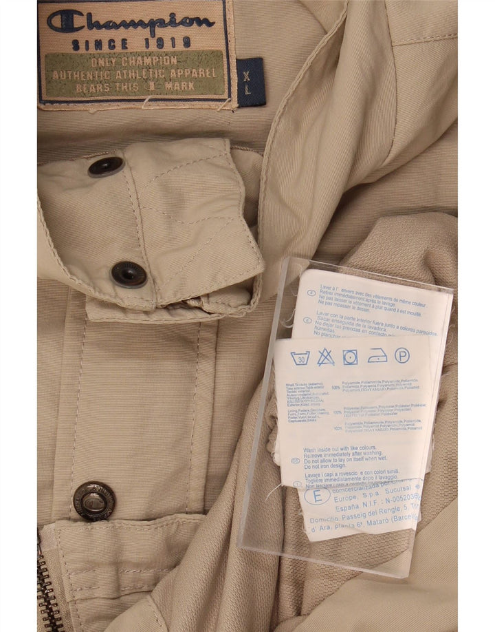 CHAMPION Mens Bomber Jacket UK 42 XL Beige Vintage Champion and Second-Hand Champion from Messina Hembry 