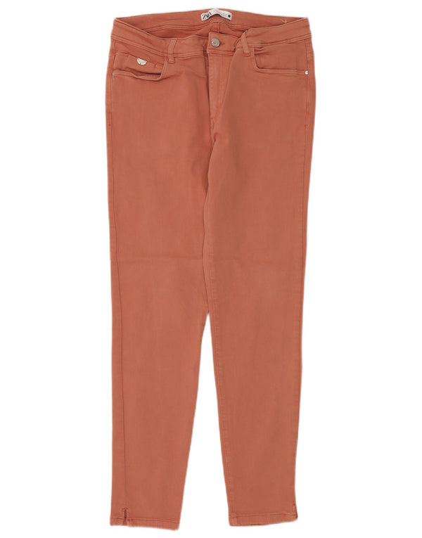 Женские джинсы скинни Zara EU 44 XL W34 L28 Оранжевый хлопок