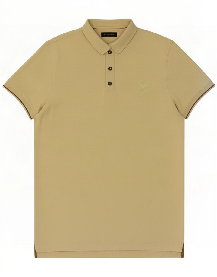 Massimo Dutti Mens Polo Shirt Medium Yellow