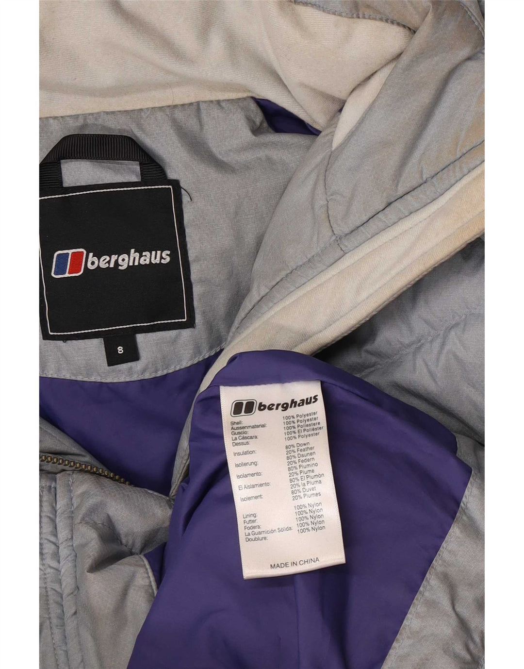 Женская стеганая куртка Berghaus UK 8, маленький серый полиэстер