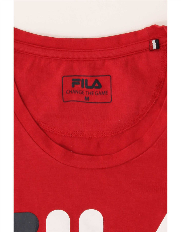 Женская футболка с рисунком Fila Top UK 12, средний красный