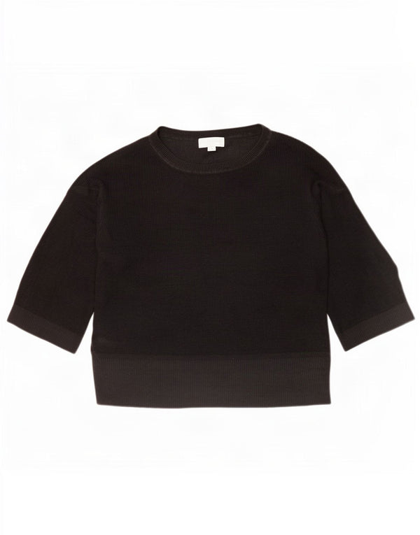 Женский джемпер с вырезом лодочкой с рукавом 3/4 The White Company UK 8 Small Bla