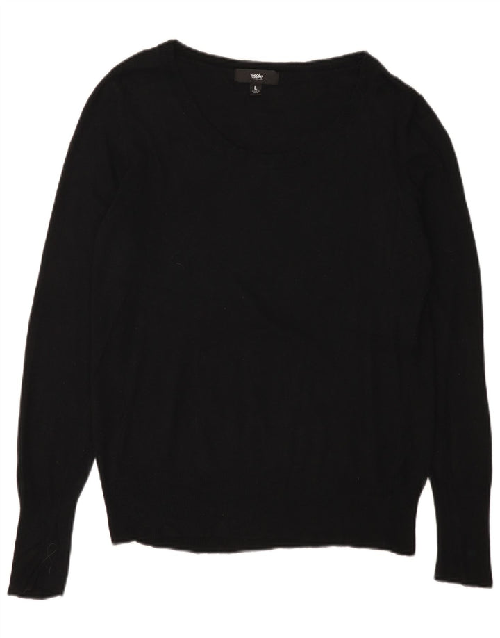 Женский свитер с вырезом «лодочка» MOSSIMO UK 14, большой черный нейлон