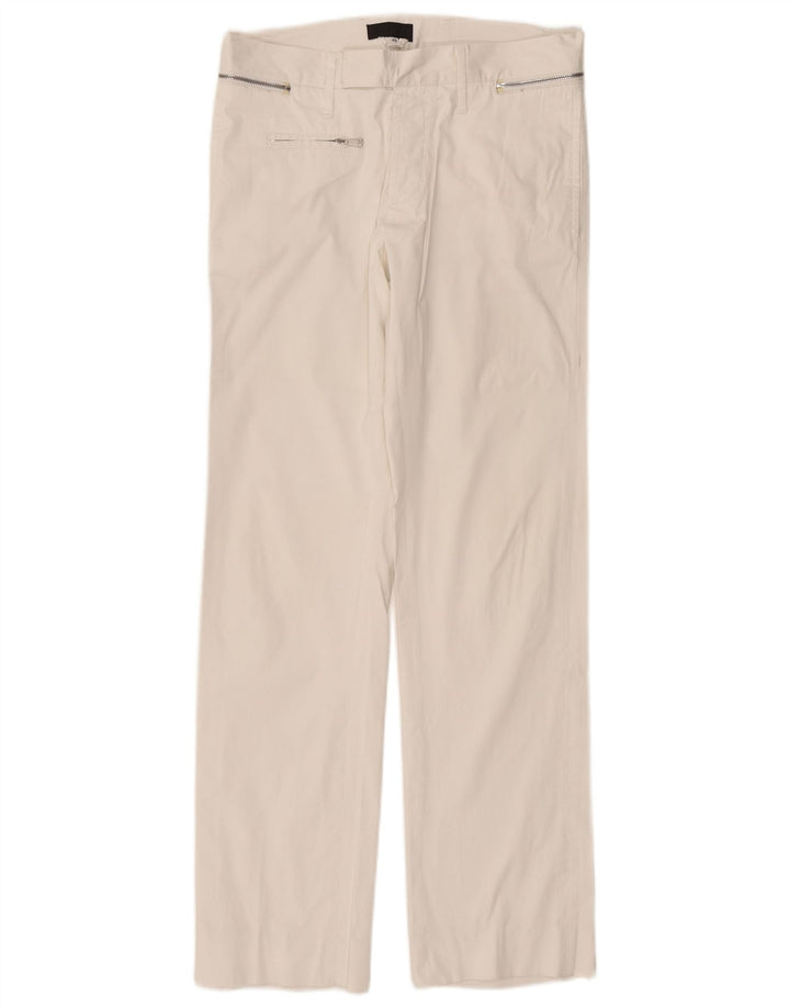 RICHMOND Женские прямые повседневные брюки IT 46 Large W32 L31 Белые