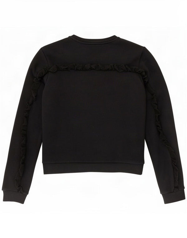 Pinko Свитшот с рисунком для девочек 12-13 лет XL, черный хлопок