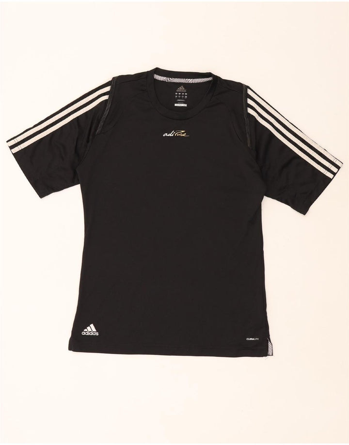 Мужская футболка Adidas Climalite, средний черный полиэстер