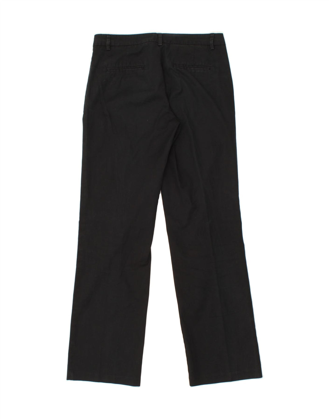 BENETTON Womens Straight Chino Trousers W32 L31 Black Vintage Benetton and Second-Hand Benetton from Messina Hembry 